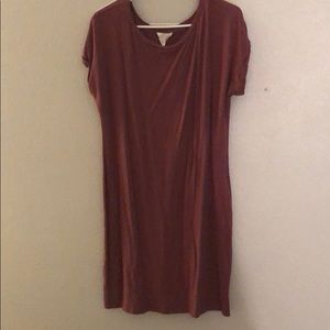 Loft outlet mauve midi dress size L